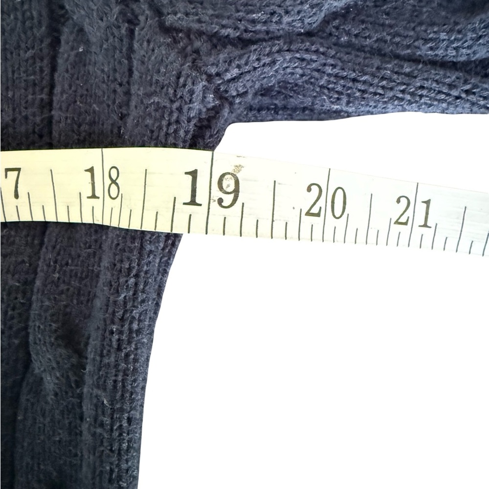 Ralph Lauren Women's Navy Cotton Cable Knit Sweater Size Medium - Picture 10 of 13
